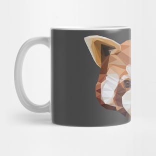 Geometric Red Panda Head Mug